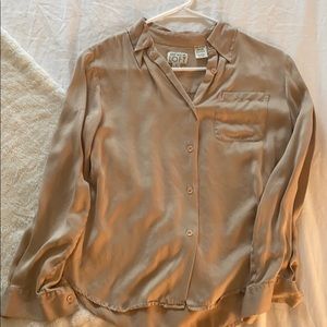 Ann Taylor Silk Button Down size 4 Petite